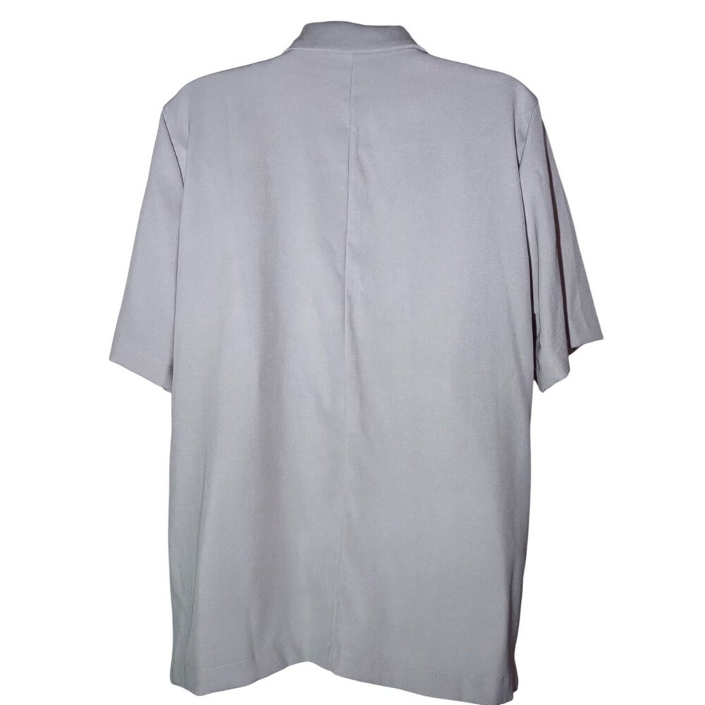 Oversized Women's Beige Double-Breasted Short Sleeve Blazer Jacket Size Large - Picture 5 of 7